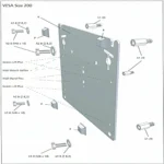 Loewe WALL MOUNT SLIM / VESA SIZE 400 SILVER